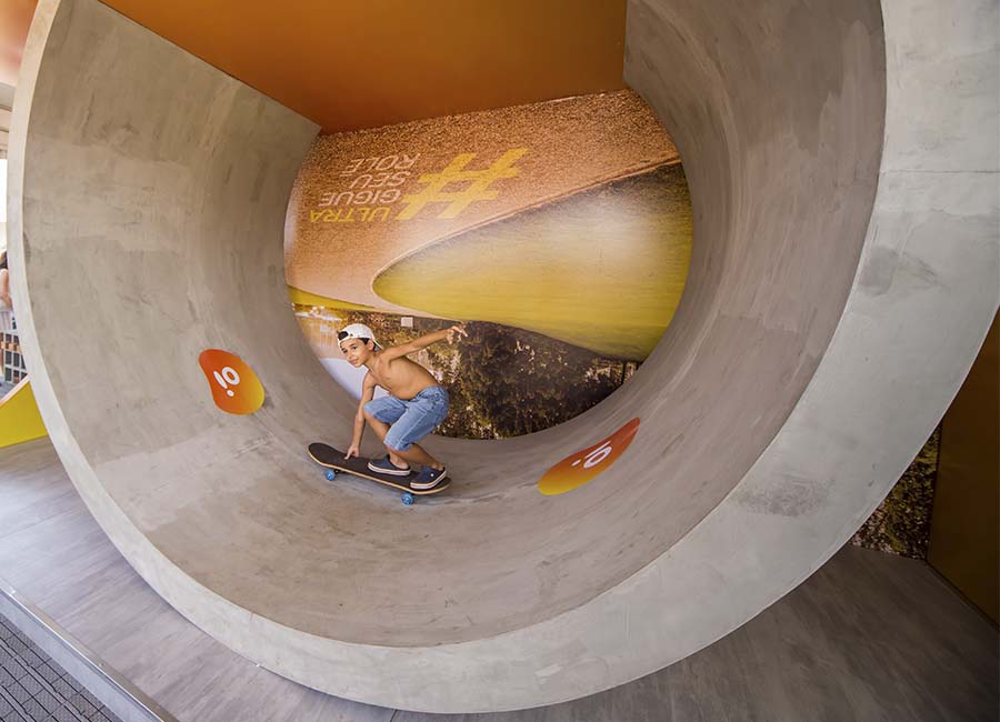 scenography with skateboard elements at championship