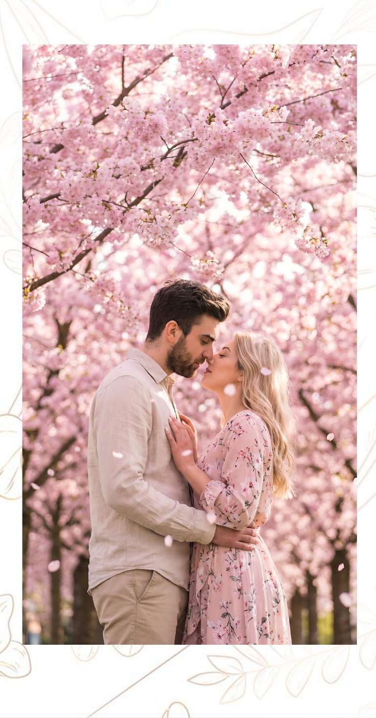 AI Portrait - Romantic cherry blossom